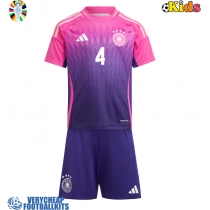 Germany Jonathan Tah #4 Replica Away Minikit Euro 2024 Short Sleeve (+ pants)